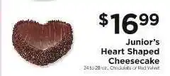 ShopRite Junior's Heart Shaped Cheesecake offer