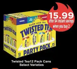 Hy-Vee Twisted Tea 12 Pack Cans offer