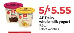 Hy-Vee AE Dairy whole milk yogurt offer