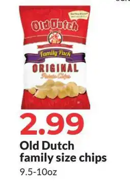 Hy-Vee Old Dutch family size chips offer