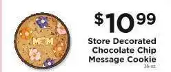 ShopRite Store Decorated Chocolate Chip Message Cookie offer