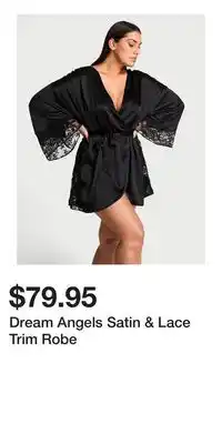 Victoria's Secret Dream Angels Satin & Lace Trim Robe offer