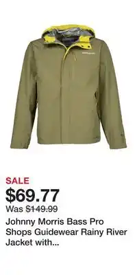 Cabela's Johnny Morris Bass Pro Shops Guidewear Rainy River Jacket with GORE-TEX PacLite for Men offer