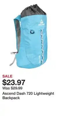 Cabela's Ascend Dash 720 Lightweight Backpack offer