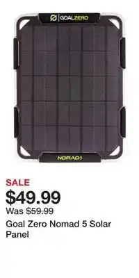 Cabela's Goal Zero Nomad 5 Solar Panel offer