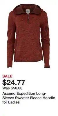 Cabela's Ascend Expedition Long-Sleeve Sweater Fleece Hoodie for Ladies offer
