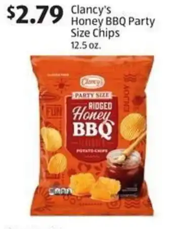 Aldi Clancy's Honey BBQ Party Size Chips offer