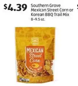 Aldi Southern Grove Mexican Street Corn or Korean BBQ Trail Mix offer