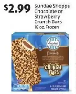 Aldi Sundae shoppe chocolate or strawberry crunch bars offer