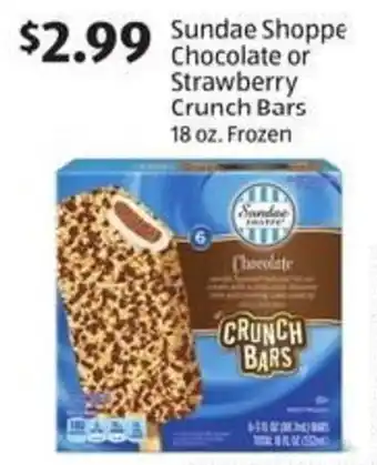 Aldi Sundae shoppe chocolate or strawberry crunch bars offer