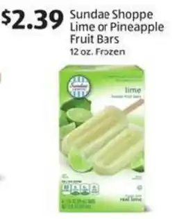 Aldi Sundae shoppe lime or pineapple fruit bars offer