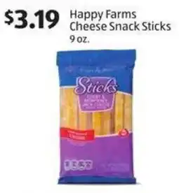 Aldi Happy farms cheese snack sticks offer