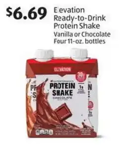 Aldi Elevation ready-to-drink protein shake vanilla or chocolate four offer