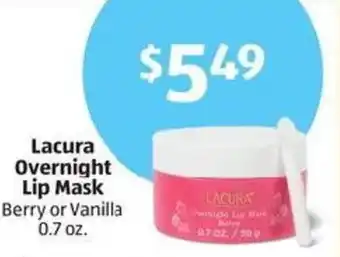 Aldi Lacura overnight lip mask berry or vanilla offer