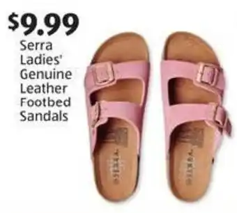 Aldi Serra ladies' genuine leather footbed sandals offer