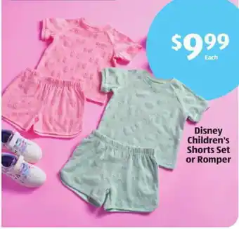 Aldi Disney children's shorts set or romper offer