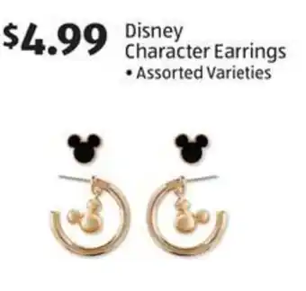 Aldi Disney character earrings offer