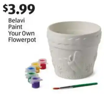 Aldi Belavi paint your own flowerpot offer
