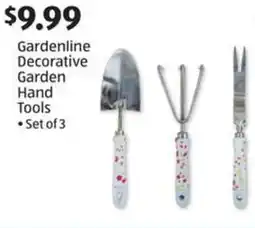 Aldi Gardenline decorative garden hand tools offer