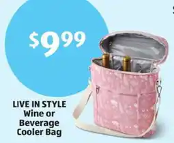 Aldi Live in style wine or beverage cooler bag offer