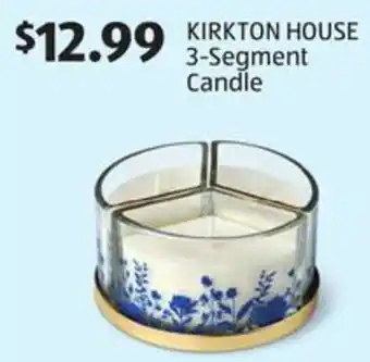 Aldi Kirkton house 3-segment candle offer