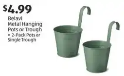 Aldi Belavi metal hanging pots or trough offer