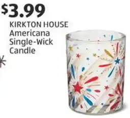 Aldi Kirkton house americana single-wick candle offer