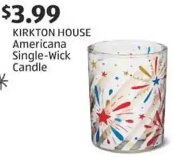 Aldi Kirkton house americana single-wick candle offer