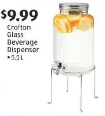 Aldi Crofton glass beverage dispenser offer