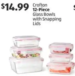 Aldi Crofton glass bowls with snapping lids offer