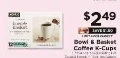 ShopRite Bowl & Basket Coffee K-Cups offer