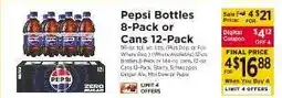 ShopRite Pepsi Bottles 8-Pack or Cans 12-Pack offer