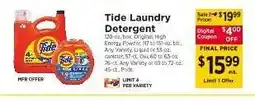 ShopRite Tide Laundry Detergent offer