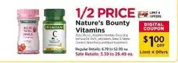 ShopRite Nature's Bounty Vitamins offer