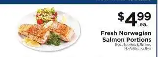 ShopRite Fresh Norwegian Salmon Portions offer