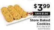 ShopRite Store Baked Cookies offer