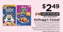 ShopRite Kellogg's Cereal offer