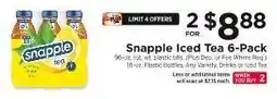 ShopRite Snapple Iced Tea 6-Pack offer