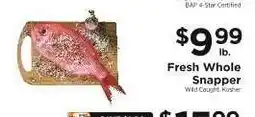 ShopRite Fresh Whole Snapper offer