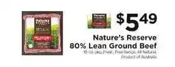 ShopRite Nature's Reserve 80% Lean Ground Beef offer