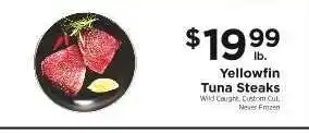 ShopRite Yellowfin Tuna Steaks offer