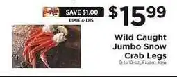 ShopRite Wild Caught Jumbo Snow Crab Legs offer