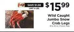 ShopRite Wild Caught Jumbo Snow Crab Legs offer