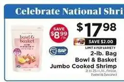 ShopRite Bowl & Basket Jumbo Cooked Shrimp offer