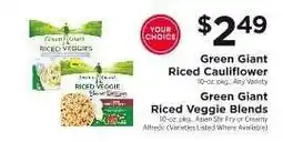 ShopRite Green Giant Riced Cauliflower / Green Giant Riced Veggie Blends offer
