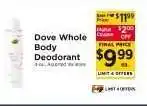 ShopRite Dove Whole Body Deodorant offer