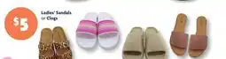 Family Dollar Ladies' Sandals or Clogs offer