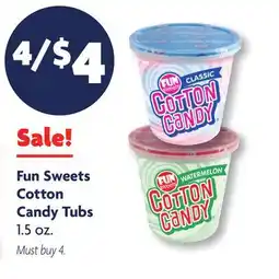 Family Dollar Fun Sweets Cotton Candy Tubs offer