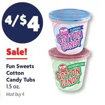 Family Dollar Fun Sweets Cotton Candy Tubs offer