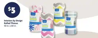 Family Dollar Interiors by Design Rolled Throws offer